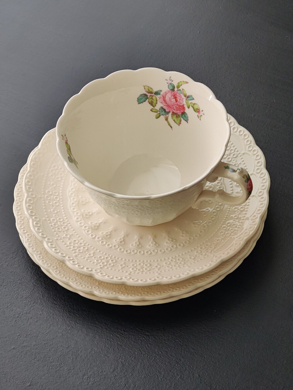 Vintage | Spode | Teacup & Saucer , 2 Bread & Butter Plates | Billingsley Rose
